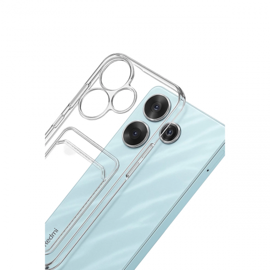 Newface Xiaomi Redmi 13 4g Kılıf Kart Şeffaf Silikon - Şeffaf