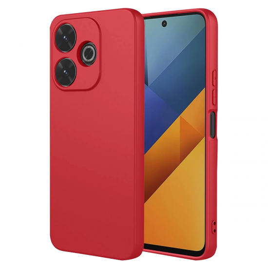 Newface Xiaomi Redmi 13 4g Kılıf Nano İçi Kadife Silikon - Kırmızı