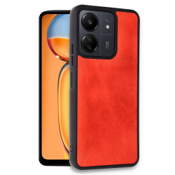 Newface Xiaomi Redmi 13c Kılıf Aras Deri Kapak - Kırmızı Newface Xiaomi Redmi 13c Kılıf Aras Deri Kapak - Kırmızı