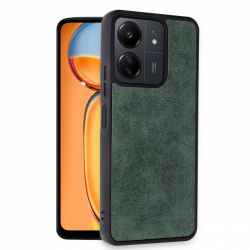 Newface Xiaomi Redmi 13c Kılıf Aras Deri Kapak - Koyu Yeşil Newface Xiaomi Redmi 13c Kılıf Aras Deri Kapak - Koyu Yeşil