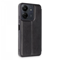 Newface Xiaomi Redmi 13c Kılıf Flip Cover - Siyah Newface Xiaomi Redmi 13c Kılıf Flip Cover - Siyah