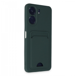 Newface Xiaomi Redmi 13c Kılıf Kelvin Kartvizitli Silikon - Koyu Yeşil Newface Xiaomi Redmi 13c Kılıf Kelvin Kartvizitli Silikon - Koyu Yeşil