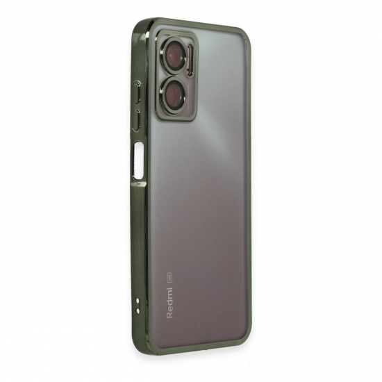 Newface Xiaomi Redmi Note 11e Kılıf Razer Lensli Silikon - Yeşil