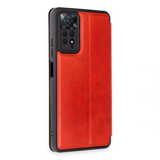 Newface Xiaomi Redmi Note 12 Pro 4g Kılıf Flip Cover - Kırmızı