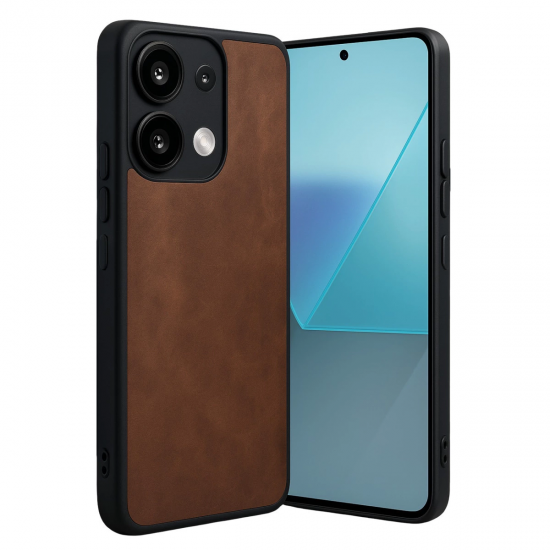 Newface Xiaomi Redmi Note 13 4g Kılıf Aras Deri Kapak - Taba