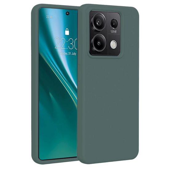 Newface Xiaomi Redmi Note 13 4g Kılıf First Silikon - Koyu Yeşil