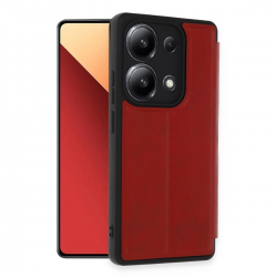 Newface Xiaomi Redmi Note 13 4g Kılıf Flip Cover - Kırmızı Newface Xiaomi Redmi Note 13 4g Kılıf Flip Cover - Kırmızı