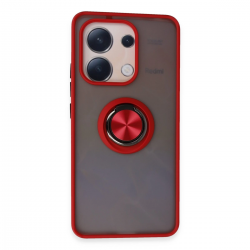 Newface Xiaomi Redmi Note 13 4g Kılıf Montreal Yüzüklü Silikon Kapak - Kırmızı Newface Xiaomi Redmi Note 13 4g Kılıf Montreal Yüzüklü Silikon Kapak - Kırmızı