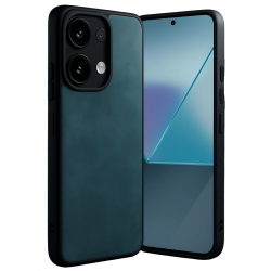 Newface Xiaomi Redmi Note 13 Pro 4g Kılıf Aras Deri Kapak - Koyu Yeşil