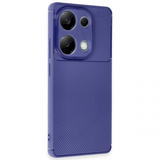 Newface Xiaomi Redmi Note 13 Pro 4g Kılıf Auto Focus Karbon Kapak - Lacivert