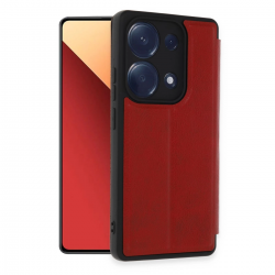 Newface Xiaomi Redmi Note 13 Pro 4g Kılıf Flip Cover - Kırmızı Newface Xiaomi Redmi Note 13 Pro 4g Kılıf Flip Cover - Kırmızı
