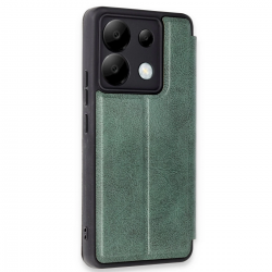 Newface Xiaomi Redmi Note 13 Pro 5g Kılıf Flip Cover - Koyu Yeşil