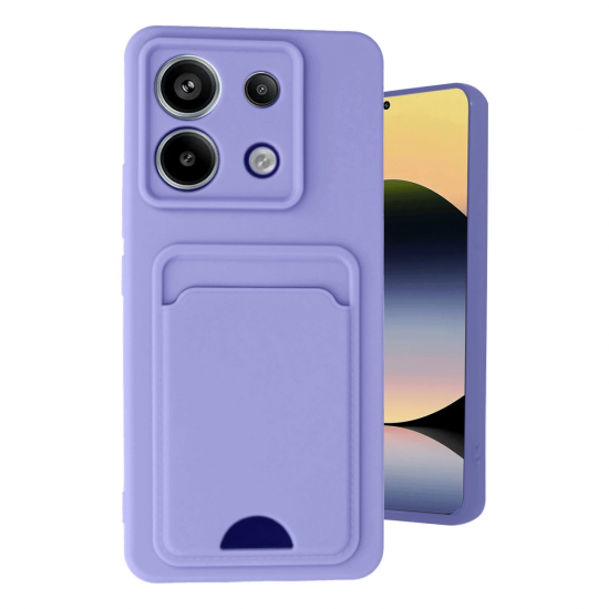 Newface Xiaomi Redmi Note 13 Pro 5g Kılıf Kelvin Kartvizitli Silikon - Lila