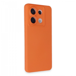 Newface Xiaomi Redmi Note 13 Pro 5g Kılıf Nano İçi Kadife Silikon - Turuncu