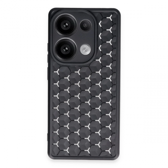 Newface Xiaomi Redmi Note 13 Pro 5g Kılıf Petek Silikon Kapak - Siyah