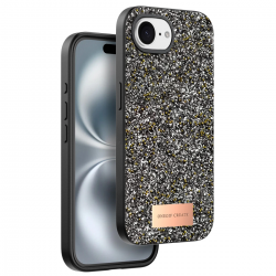 Onegif Apple İphone 16e Bright Simli Kapak - Gümüş Onegif Apple İphone 16e Bright Simli Kapak - Gümüş