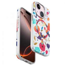 Onegif İphone 15 Flower Series Magsafe Kapak - Beyaz Onegif İphone 15 Flower Series Magsafe Kapak - Beyaz