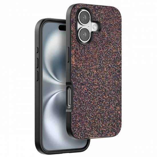 Onegif İphone 16 Plus Bright Simli Kapak - Derin Mor