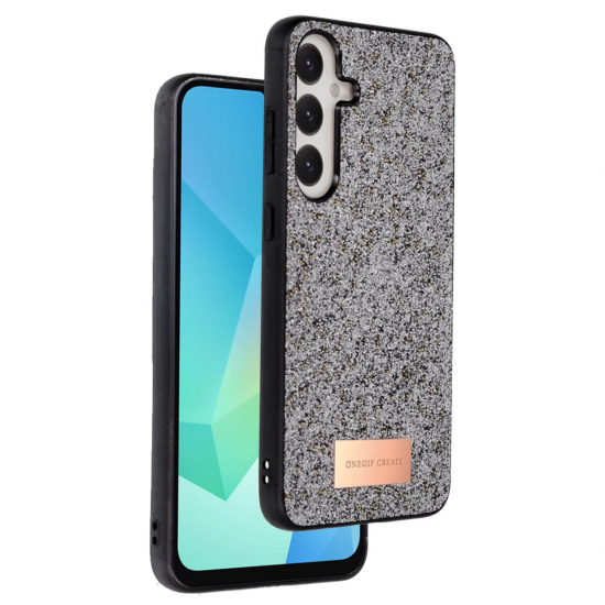 Onegif Samsung Galaxy A36 Bright Simli Kapak - Gümüş