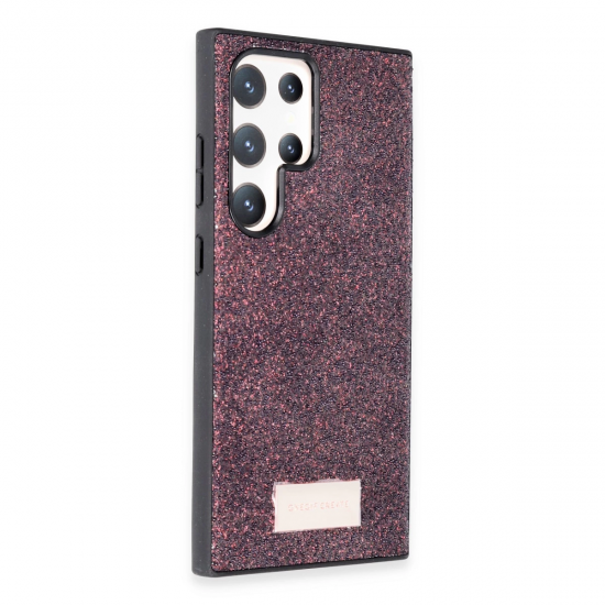 Onegif Samsung Galaxy S23 Ultra Bright Simli Kapak - Derin Mor