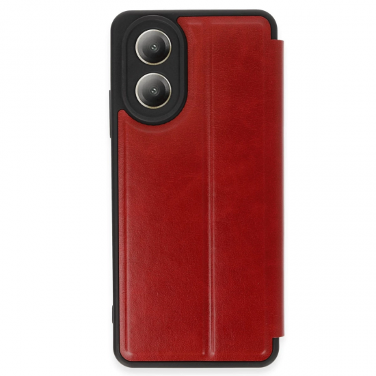 Oppo A38 Kılıf Flip Cover - Kırmızı
