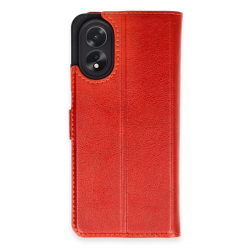 Oppo A38 Kılıf Trend S Plus Kapaklı Kılıf - Kırmızı