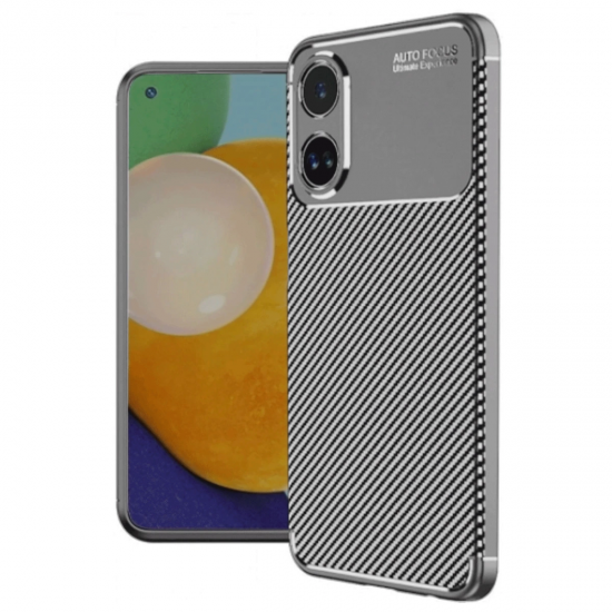 Oppo A60 Kılıf Auto Focus Karbon Kapak - Gri