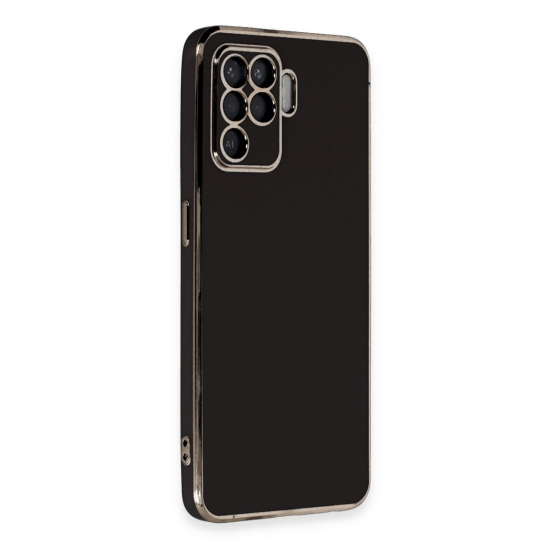 Oppo Reno 5 Lite Kılıf Volet Silikon - Siyah