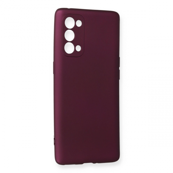 Oppo Reno 5 Pro Kılıf First Silikon - Mürdüm