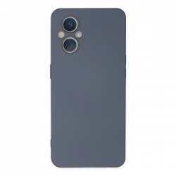 Oppo Reno 7 Lite Kılıf Nano İçi Kadife Silikon - Gri