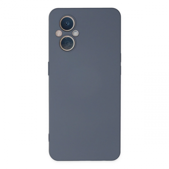 Oppo Reno 7 Lite Kılıf Nano İçi Kadife Silikon - Gri