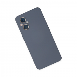 Oppo Reno 7 Lite Kılıf Nano İçi Kadife Silikon - Gri