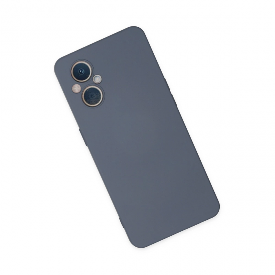 Oppo Reno 7 Lite Kılıf Nano İçi Kadife Silikon - Gri