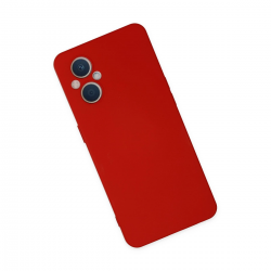 Oppo Reno 7 Lite Kılıf Nano İçi Kadife Silikon - Kırmızı