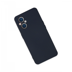 Oppo Reno 7 Lite Kılıf Nano İçi Kadife Silikon - Lacivert