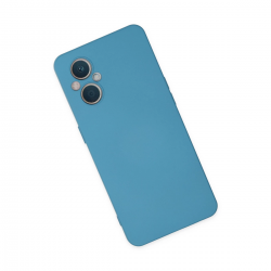 Oppo Reno 7 Lite Kılıf Nano İçi Kadife Silikon - Mavi