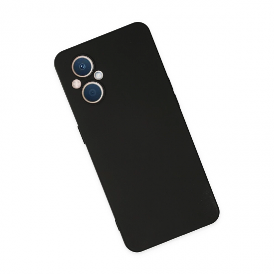 Oppo Reno 7 Lite Kılıf Nano İçi Kadife Silikon - Siyah