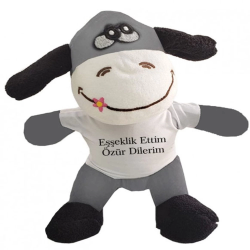 Oyuncak Peluş Eşek Eşeklik Ettim Tişörtlü Oyuncak Peluş Eşek Eşeklik Ettim Tişörtlü