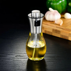 Paslanmaz Çelik Başlıklı Cam Spray Yağdanlık Paslanmaz Çelik Başlıklı Cam Spray Yağdanlık