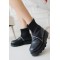 Dewn Siyah Cilt Topuklu Bot