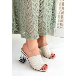 Evra Ten Triko Topuklu Terlik Evra Ten Triko Topuklu Terlik