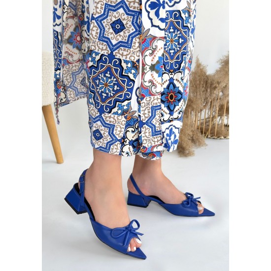 Lotta Mavi Cilt Topuklu Ayakkabı