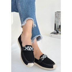 Wata Siyah Triko Babet Ayakkabı Wata Siyah Triko Babet Ayakkabı