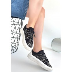 Guji Siyah Kot Bağcıklı Spor Ayakkabı Guji Siyah Kot Bağcıklı Spor Ayakkabı