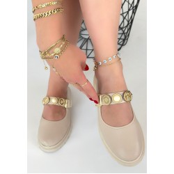 Okira Bej Cilt Oxford Ayakkabı Okira Bej Cilt Oxford Ayakkabı