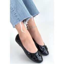 Lawy Siyah Rugan Babet Ayakkabı Lawy Siyah Rugan Babet Ayakkabı