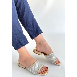 Ortu Gold Cilt İşlemeli Terlik Ortu Gold Cilt İşlemeli Terlik