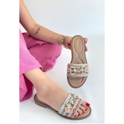 Gonne Renkli Hasır Dokuma Terlik Gonne Renkli Hasır Dokuma Terlik