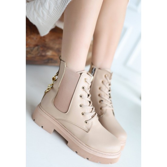 Harte Nude Cilt Bağcıklı Bot