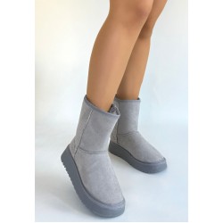 Sophia Gri Süet Bot Sophia Gri Süet Bot